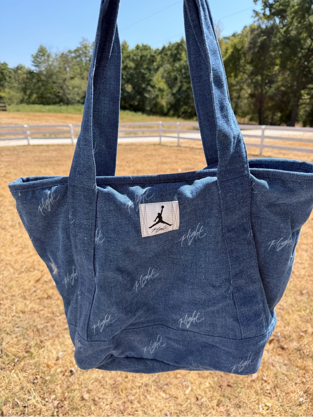 Nike Denim Blue Jordan Tote Bag